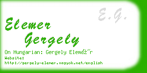 elemer gergely business card